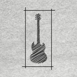 Guitar Scribbled Art 4 (Light B/G) T-Shirt